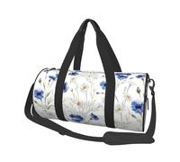 Flor Dibujada a Mano, Bolsa de Viaje de Gran Capacidad, Bolso Redondo, Bolsa de Viaje Deportiva, Bolsa de Mano, Bolsa de Fitness