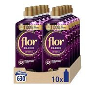 Flor Elixir Rosa Suavizante para la Ropa, 630 dosis (10 botellas de 63 dosis)