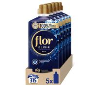 Flor Elixir - Suavizante para la ropa concentrado, aroma azul - 315 dosis (5x63 lavados)