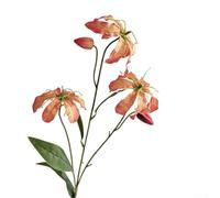 Flor emulada de lirio de llama para decoración del hogar con atención al detalle para uso en espacios de vida o fotografía (naranja)