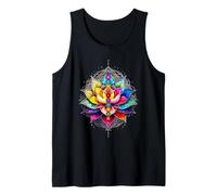 Flor Espiritual Yoga 7 Chakra Lotus Mandala Equilibrio Energía Camiseta sin Mangas