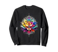 Flor Espiritual Yoga 7 Chakra Lotus Mandala Equilibrio Energía Sudadera
