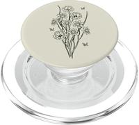 Flor Floral manzanilla Amapolas Amapola Lineart Abeja Silvestre PopSockets PopGrip para MagSafe