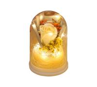 Flor - Florero De Vidrio Con Ramo De Rosas, Decoración Floral Duradera, Arreglo Elegante | Rosa duradera, hermoso diseño, regalo romántico, ideal para el día de San Valentín, Navidad, abuela.