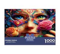 Flor Frente Reina Puzzle 1000 Piezas, Moderno DIY,Entretenimiento Creativo para Adultos Y Niños Mayores De 12 Años Un Rompecabezas Desafiante - Obra De Arte 38x26cm/1000pcs