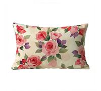 Flor Funda Cojin 70x50, Fundas Cojines 70 x 50 cm Suave Cómodo Absorbente del Sudor y Transpirable, Funda Cojin Sofa Cama Rosa para Personas Que Sudan con Facilidad Home Decoration BZTL-2019