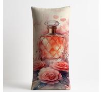 Flor Fundas Almohada 180 x 60 cm Perfume Fundas Cojines Sofa Cama Larga Blando Lino con Doble Cara Impresión Cremallera Invisible para Sofa Cama Terraza Exterior Decoracion Hogar Regalo Mujer KDZT2938