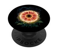 Flor gerbera mágica con gotas de lluvia PopSockets PopGrip Adhesivo