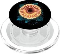 Flor gerbera mágica con gotas de lluvia PopSockets PopGrip para MagSafe