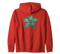 Flor gráfica Vibrante Sudadera con Capucha