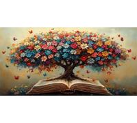 flor Grande Diamond Painting 50 x 100 cm, Manualidades Adultos n5w-249