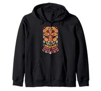 Flor Hippie Retro Maravillosa de la Revolución de Jesús, fe Cristiana Sudadera con Capucha