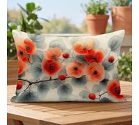Flor Impermeable Funda Cojin 60x80cm Juego de 1, Fundas Cojines kdd-8690