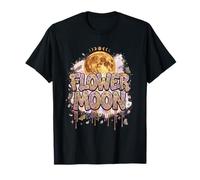 Flor Luna Mayo 2026 Luna Llena Celestial Floral Camiseta