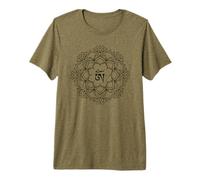 Flor Mandala Chakra OM Gráfico Yoga Camiseta Premium