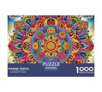 Flor Mandala Puzzle De 1000 Piezas Puzzle Arte Diversión Adultos Y Niños A Partir De 12 Año 38x26cm/1000pcs