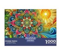 Flor Mandala Puzzle De 1000 Piezas Serie Art Collection Diversión Adultos Y Niños A Partir De 12 Año 38x26cm/1000pcs