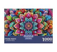 Flor Mandala Puzzle De 1000 Piezas Serie Art Collection Diversión para Adultos Y Niños Mayores 38x26cm/1000pcs