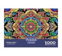 Flor Mandala Puzzle De 1000 Piezas Serie Art Collection Diversión para Adultos Y Niños Mayores 70x50cm/1000pcs