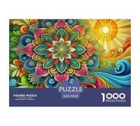 Flor Mandala Puzzle De 1000 Piezas Serie Art Collection Entretenimiento Creativo para Adultos Y Niños Mayores 70x50cm/1000pcs