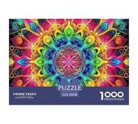 Flor Mandala Puzzle De 1000 Piezas Serie Art Collection Juguete Educativo Adultos Y Niños A Partir De 12 Año 52x38cm/1000pcs
