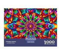 Flor Mandala Puzzles 1000 Piezas Serie Art Collection Diversión Adultos Y Niños A Partir De 12 Año 70x50cm/1000pcs