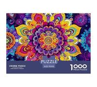 Flor Mandala Puzzles 1000 Piezas Serie Art Collection Entretenimiento Creativo para Adultos Y Niños Mayores 70x50cm/1000pcs