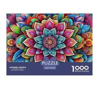 Flor Mandala Puzzles 1000 Piezas Serie Art Collection Puzzles para Adultos Y Niños Adultos Y Niños A Partir De 12 Año 70x50cm/1000pcs