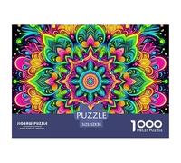 Flor Mandala Puzzles 1000 Piezas Serie Art Collection Puzzles para Adultos Y Niños para Adultos Y Niños Mayores 52x38cm/1000pcs
