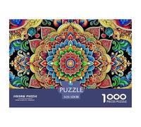 Flor Mandala Puzzles 1000 Piezas Serie Art Collection Rompecabezas De Piso Y Juego Familiar Adultos Y Niños A Partir De 12 Año 52x38cm/1000pcs