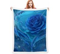 Flor Manta Sofa Invierno, Planta Manta Ponderada 150x200cm Cobijas de Invierno de Sensación de Cachemira, Suave Acogedora Cálida y Esponjosa, Blankets para Sofá y Cama Sillón, Regalo A-238