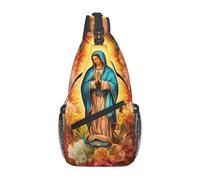 Flor María 12 Hombre Mujer Bolso Bandolera Ligero Bolsos De Hombro Con Múltiples Bolsillos Mochila Bandolera Para Senderismo Uso Diario Moto Viaje