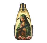Flor María 3 Unisex Mochila Bandolera Con Correa Ajustable Bolso Cruzado Con Múltiples Bolsillos Mochila Cruzada Para Uso Diario Correr Deporte Trabajo
