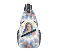 Flor María 9 Mujer Hombre Bolsos De Hombro Con Múltiples Bolsillos Bolsa Cruzada Multiusos Bolso Cruzado Para Deporte Trabajo Moto Uso Diario