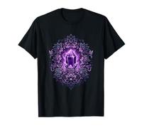 Flor mística de Mandala de Loto de Cristal Morado Camiseta