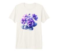 Flor Nacimiento Febrero Flor Violeta Pensamiento Ramo Floración Camiseta Premium