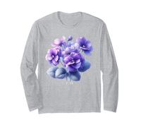 Flor Nacimiento Febrero Flor Violeta Pensamiento Ramo Floración Manga Larga