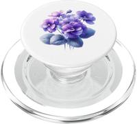 Flor Nacimiento Febrero Flor Violeta Pensamiento Ramo Floración PopSockets PopGrip para MagSafe