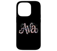 Flor Nombre AVA Personalizado Chica Nametag Garden Carcasa para iPhone 14 Pro