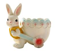 Flor pequeña para suculentas y cactus, jardín creativo, conejo, animal, carnoso, maceta, resina, maceta, balcón, jardín, al aire libre, plato creativo en forma de corazón para plantas de interior