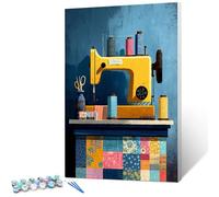 Flor Pintar por Numeros Adultos con Marco, MáQuina Pintar por Numeros Manualidades Adultos, DIY Paint by Numbers kits con Pinceles y Pinturas Acrílicas, Regalos Niñas, Home Decoration, 60x90cm 9-7527