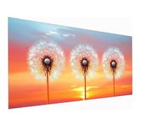 Flor Pintar por Numeros Adultos, DIY Pintar por Numeros Sin Marco, Kits de Manualidades Adultos Atardecer Paint by Numbers Adult, Pintura al Óleo de Lienzo para Decoracion Pared, Regalo, 50x110cm I-12