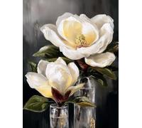 Flor Pintar por Numeros Adultos, Florero Pintar por Numeros Niños, DIY Cuadros Manualidades Adultos, Paint by Numbers Adult Kits con Pinceles y Pinturas Acrílicas, Decoracion Otoño, 40x50cm Y-1267