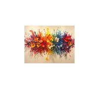 Flor Pintar por Numeros Adultos, Luminiscencia Cuadros para Pintar por Numeros Pintada, Manualidades Adultos 40x30 cm para Regalo Mujer Luminiscencia Cuadros Decoracion Salon Modernos GYYH-10323