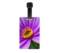Flor púrpura, 1 etiqueta de equipaje para maleta, etiquetas de identificación duraderas para bolsas fáciles de reconocer, esenciales para viajar