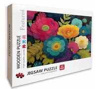 Flor Puzzle Madera, Color Puzzle 5000 Piezas Adultos con Compact Box 156x105cm, Rompecabezas Desafiante, Juegos de Rompecabezas Creativos para Hombres Mujeres, Decoración Verano, Regalo niñas, 4-3541