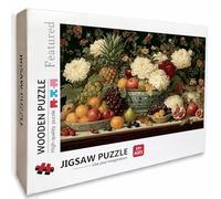 Flor Puzzle Madera, Retro Puzzle 3000 Piezas Adultos con Compact Box 122x81cm, Rompecabezas Desafiante, Juegos de Rompecabezas Creativos para Hombres Mujeres Adolescente, Regalos para niñas, 9-3413