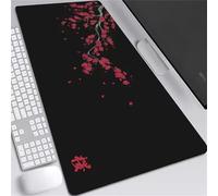 Flor Roja Alfombrilla de Ratón XXL,Grand Mouse Pad Gaming 600x300x2mm,Mejora La Precisión y La Velocidad Alfombrilla Escritorio Antideslizante,Alfombrilla ratón Gaming para Ratón,Teclado