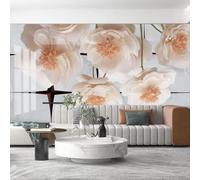 Flor Rosa Fresca Dibujada A Mano 3D Papel Pintado Tapiz Textura de Seda Oficina Comedor Sofá Dormitorio Sala Estar TV Fondo Pantalla-350cm×256cm