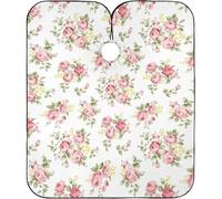 Flor Rosa Rosa Barberos Delantal Ligera Barbero Capas Impermeable Cortar Cabello Delantal Para Peluquero Peluquería Adulto 140X168Cm